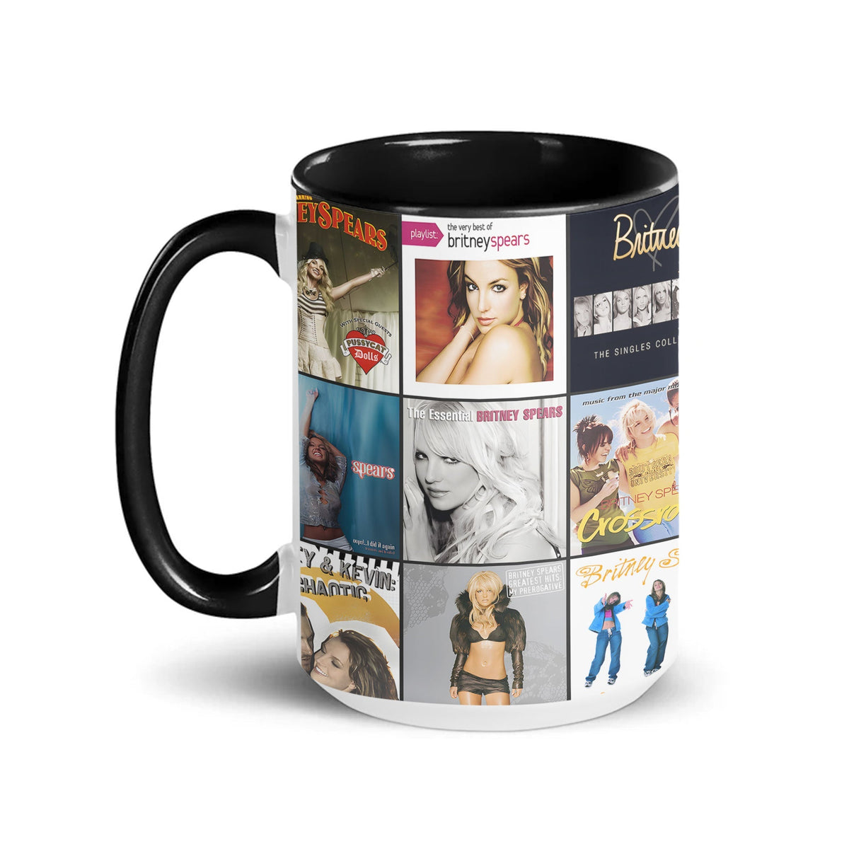 Britney Spears Accent Mug – Pop Icon Album Art Collage Gift