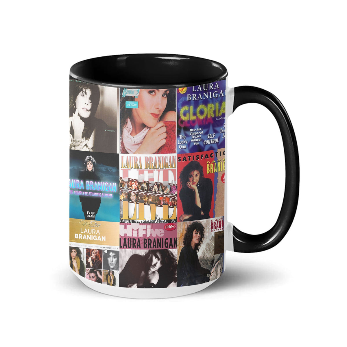 Laura Branigan Accent Mug – Timeless Pop Icon Album Collage Gift