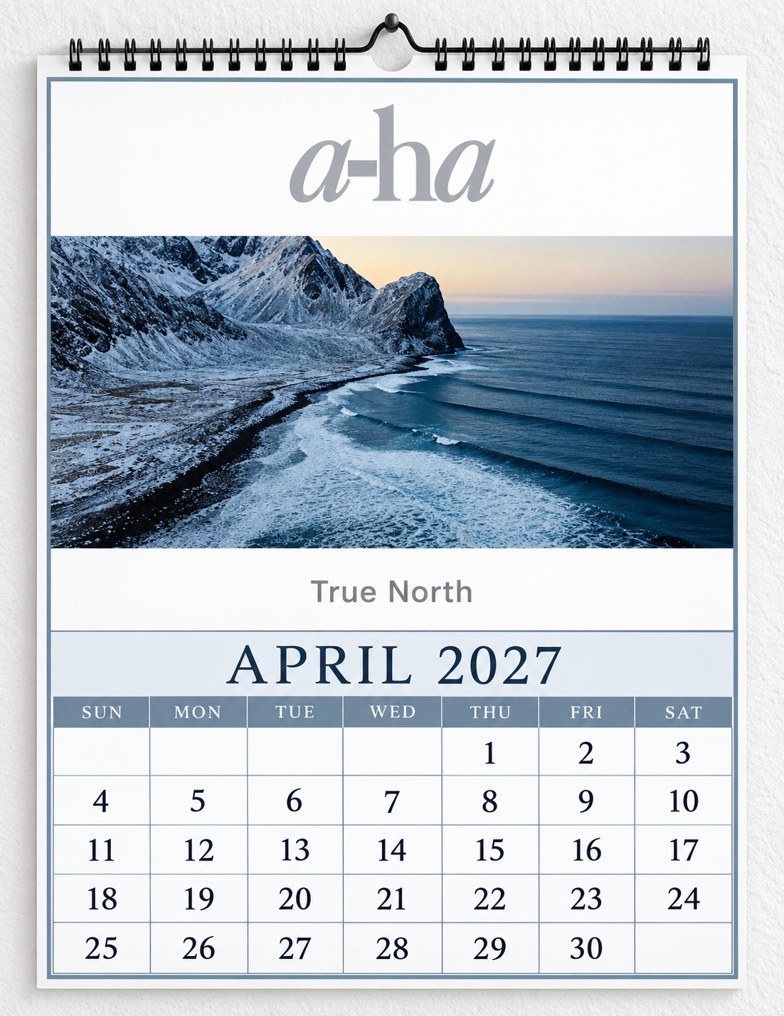 2027 a-ha Album Covers Wall Calendar - Spiral Bound Vintage Norwegian Synth-Pop Collector's Calendar - Unique Christmas Stocking Stuffer & Birthday Gift