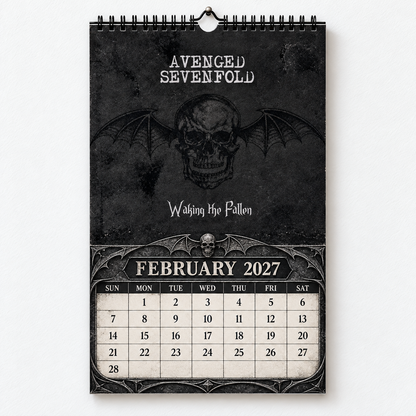 2027 Avenged Sevenfold Album Cover Wall Calendar – A7X Heavy Metal Music Calendar, Rock Band Decor, Nostalgic Gift for Fans