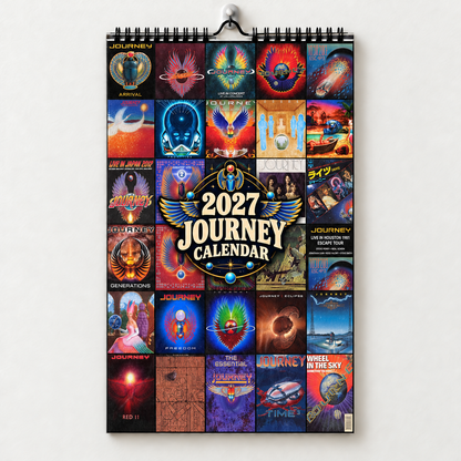 2027 Journey Album Covers Calendar – Classic Rock Wall Calendar, Vintage Journey Music Collage