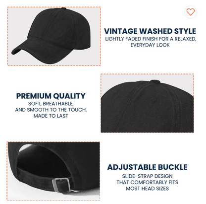 I Got Up Early There Was No Worm Vintage Denim Cap – Funny Grumpy Crow Sarcastic Baseball Cap
