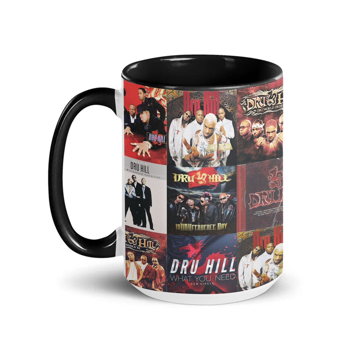 Dru Hill Accent Mug – R&B Legends Album Cover Collage Gift
