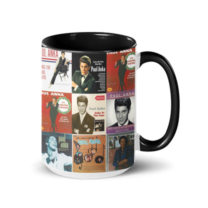 Paul Anka Accent Mug – Golden-Era Classics Album Collage Gift