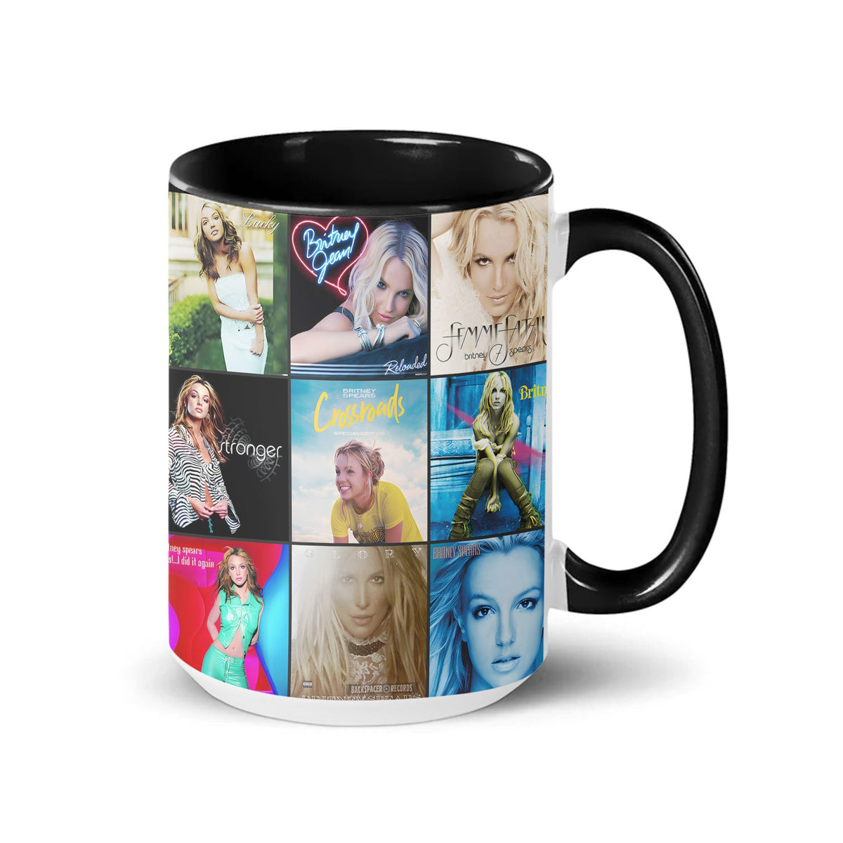 Britney Spears Accent Mug – Pop Icon Album Art Collage Gift