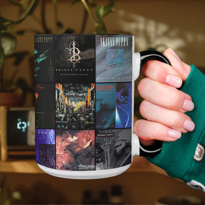 Skinny Puppy Accent Mug – Industrial Legends Album Collage Gift