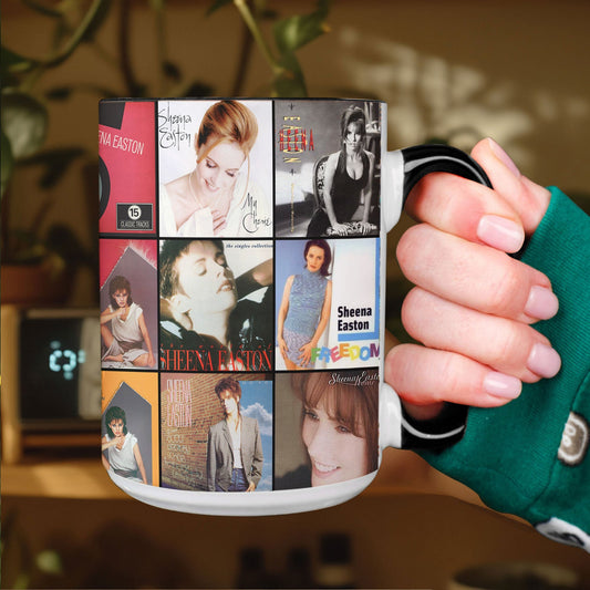 Sheena Easton Accent Mug – Pop Icon Album Cover Collage Gift
