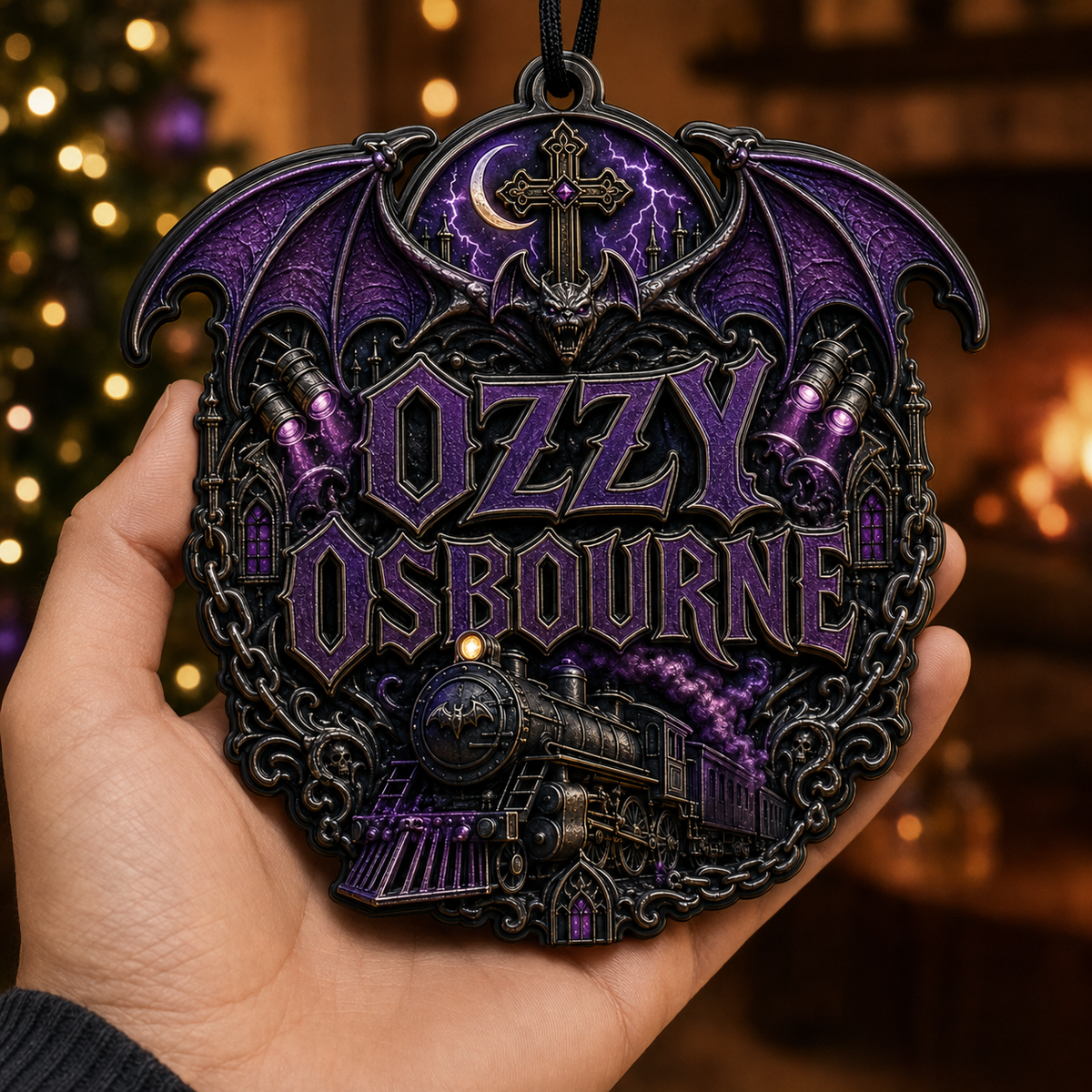 Ozzy Osbourne High-Definition 3D Print Ornament – Dark Heavy Metal Gift for Fans