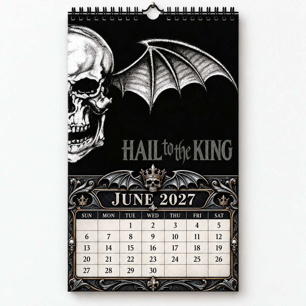 2027 Avenged Sevenfold Album Cover Wall Calendar – A7X Heavy Metal Music Calendar, Rock Band Decor, Nostalgic Gift for Fans