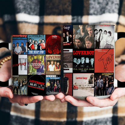 Loverboy Accent Mug – Retro Rock Album Collage Gift