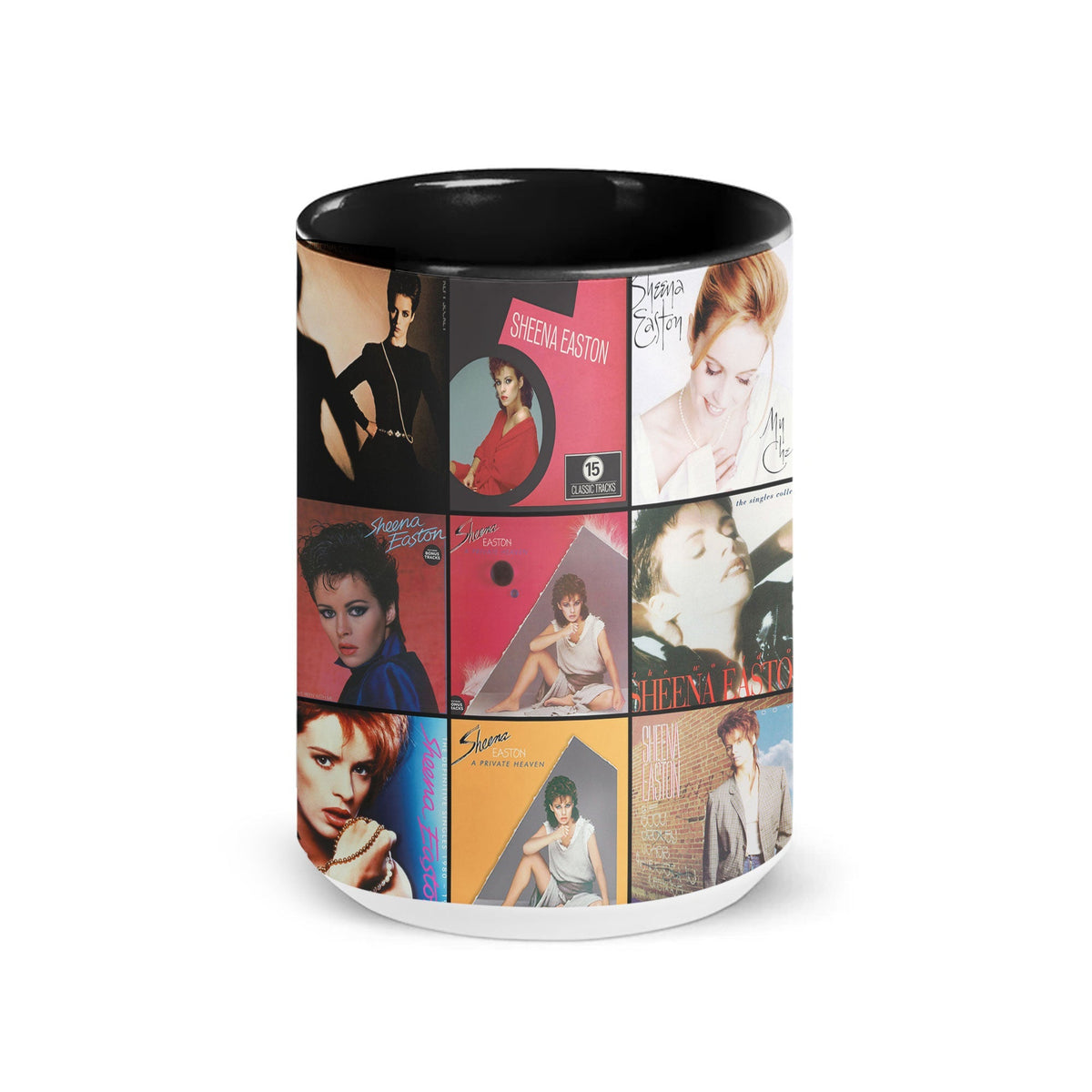 Sheena Easton Accent Mug – Pop Icon Album Cover Collage Gift