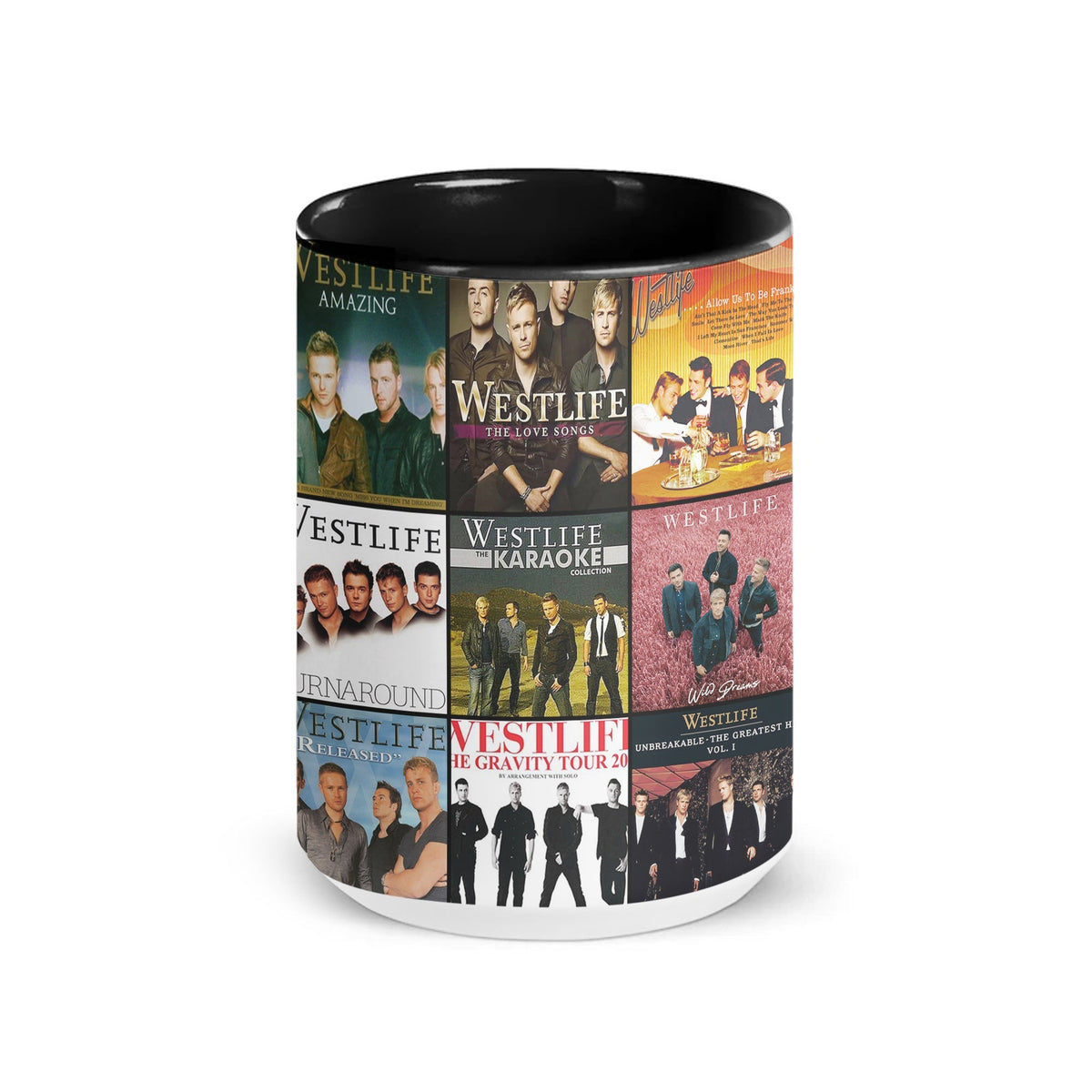 Westlife Accent Mug – Pop Legends Album Collage Gift