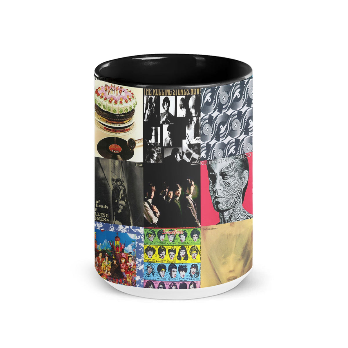 The Rolling Stones Accent Mug – Classic Album Cover Collage Gift