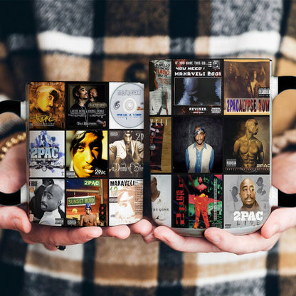 2Pac Accent Mug – Iconic Album Cover Collage Gift