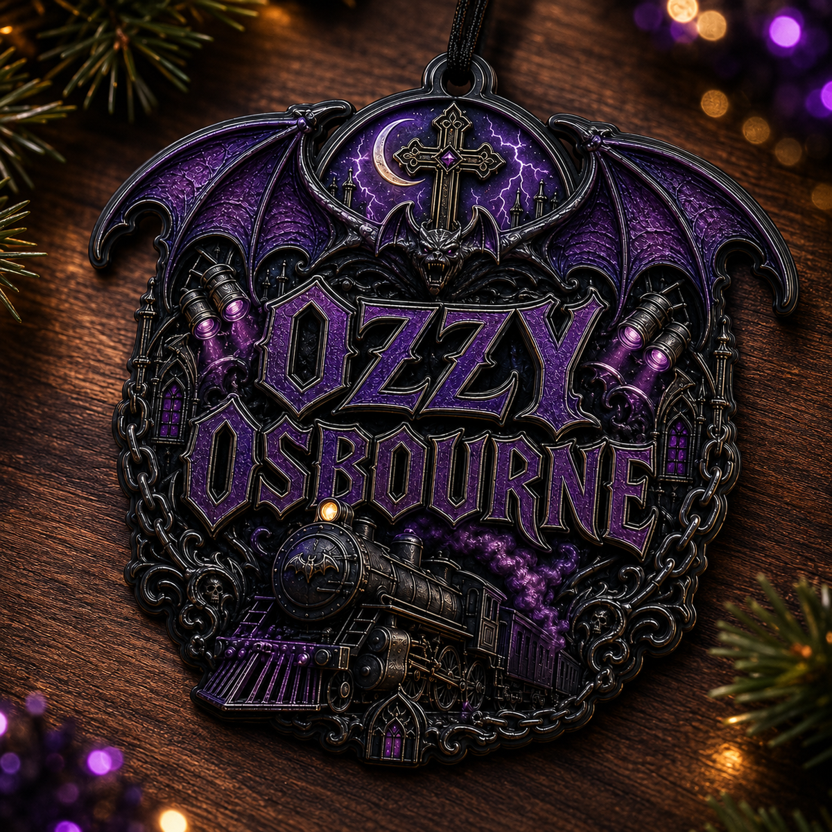 Ozzy Osbourne High-Definition 3D Print Ornament – Dark Heavy Metal Gift for Fans