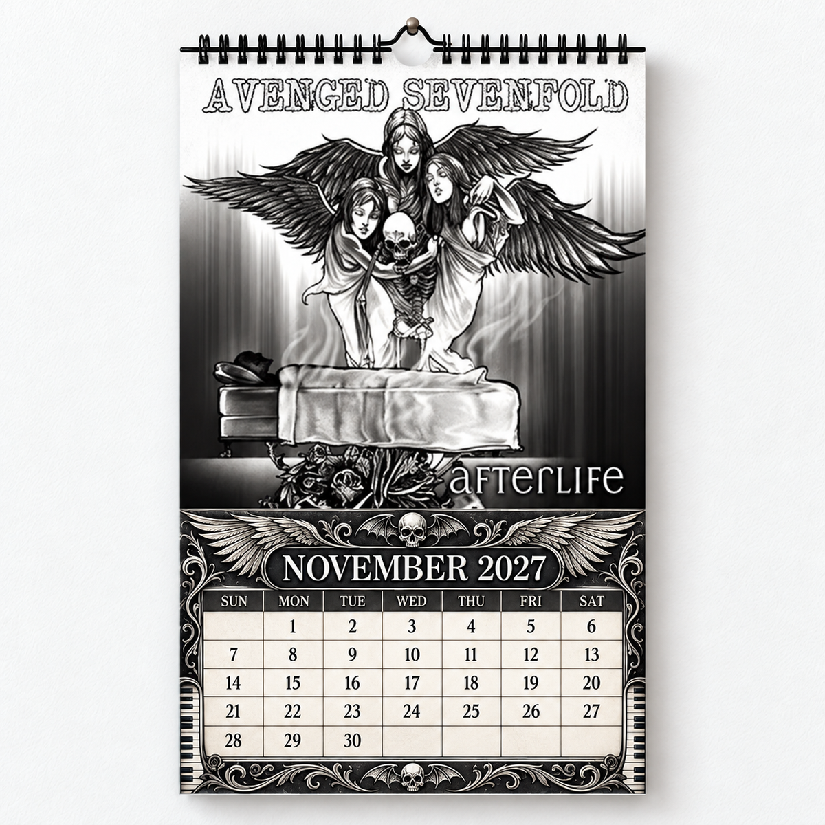 2027 Avenged Sevenfold Album Cover Wall Calendar – A7X Heavy Metal Music Calendar, Rock Band Decor, Nostalgic Gift for Fans
