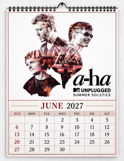 2027 a-ha Album Covers Wall Calendar - Spiral Bound Vintage Norwegian Synth-Pop Collector's Calendar - Unique Christmas Stocking Stuffer & Birthday Gift