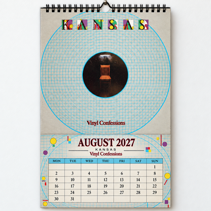 Kansas 2027 Wall Calendar - Album Cover Collage & Prog Rock Discography Art | Premium Classic Rock Fan Gift & Hanging Decor