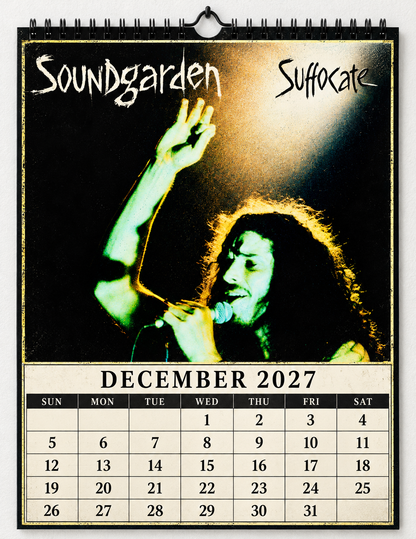 2027 Grateful Dead Album Art & Poster Wall Calendar - Spiral Bound Retro Jam Band Collector's Calendar - Unique Christmas Stocking Stuffer & Birthday Gift