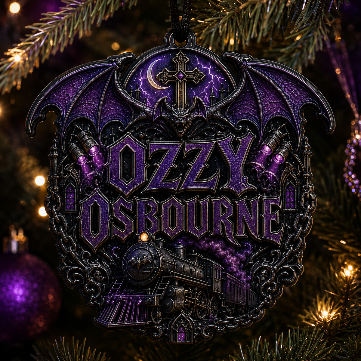 Ozzy Osbourne High-Definition 3D Print Ornament – Dark Heavy Metal Gift for Fans