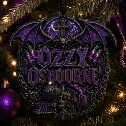Ozzy Osbourne High-Definition 3D Print Ornament – Dark Heavy Metal Gift for Fans