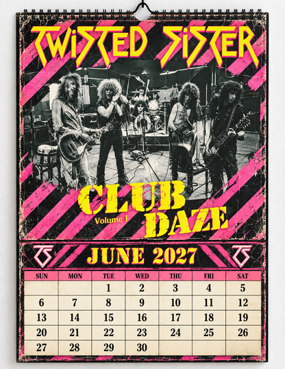 2027 Twisted Sister Album Covers Wall Calendar - Spiral Bound Vintage Heavy Metal Collector's Calendar - Unique Christmas Stocking Stuffer & Birthday Gift