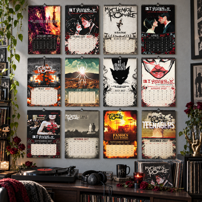 My Chemical Romance 2027 Album Covers Wall Calendar - Emo Rock Album Art Poster Calendar, Rock Music Fan Holiday Gift
