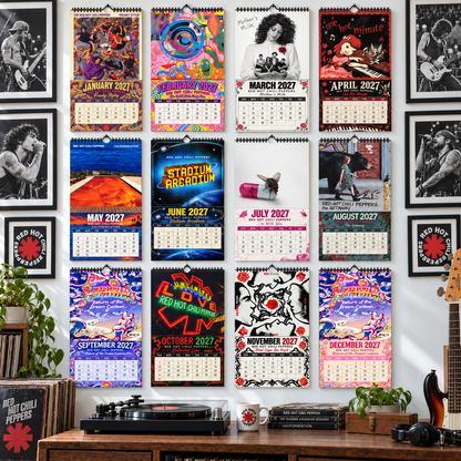 Red Hot Chili Peppers 2027 Wall Calendar - Album Cover Collage & Funk Rock Discography Art | Premium Music Fan Gift & Hanging Decor
