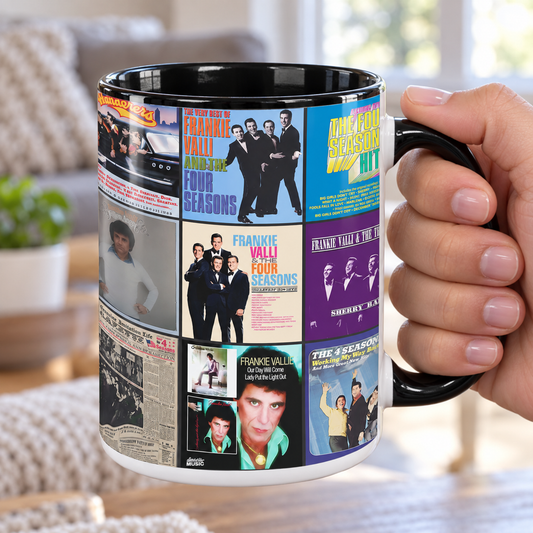 Frankie Valli & The Four Seasons Accent Mug – Classic Album Cover Collage Gift for Music Lovers