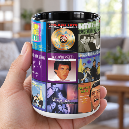 Frankie Valli & The Four Seasons Accent Mug – Classic Album Cover Collage Gift for Music Lovers