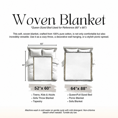 Knights Templar Heraldic Woven Blanket – Medieval Armor Throw, Gothic Templar Cross Blanket