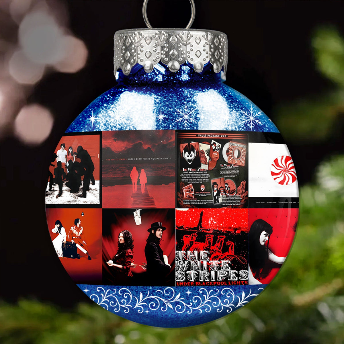 The White Stripes Ball Ornament – Bold Rock Energy for the Holidays