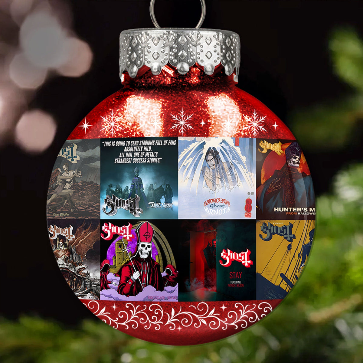 Ghost Ball Ornament – Theatrical Metal Spirit