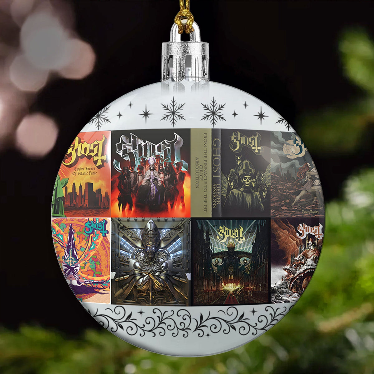 Ghost Ball Ornament – Theatrical Metal Spirit