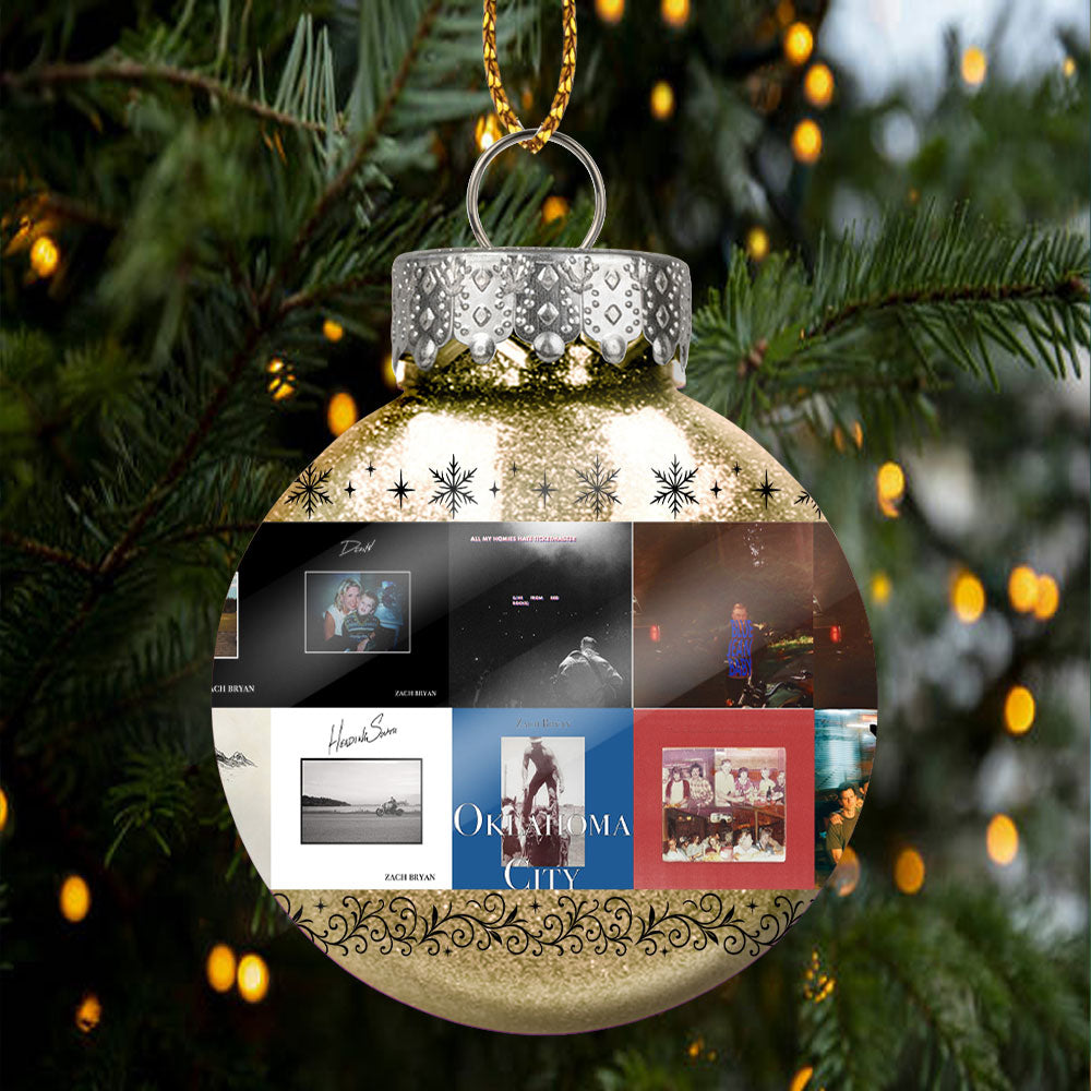Zach Bryan Ball Ornament – Heartfelt Country Spirit for the Holidays