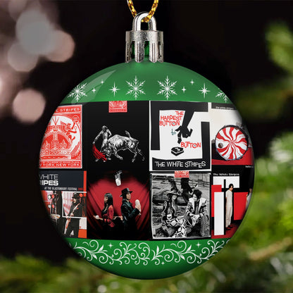 The White Stripes Ball Ornament – Bold Rock Energy for the Holidays