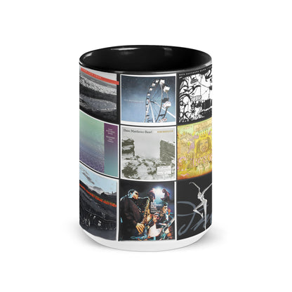 Dave Matthews Band Black Two-Tone Accent Coffee Mug - Classic Rock Band Album Covers Collage Mug