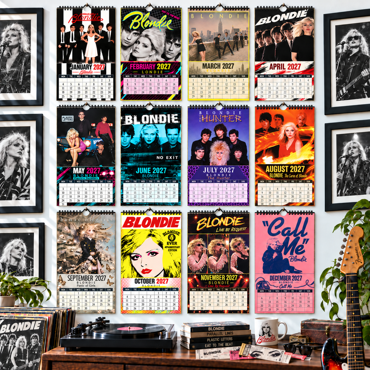 Blondie 2027 Album Cover Calendar - Classic Art Wall Planner, Music Keepsake Fan Gift