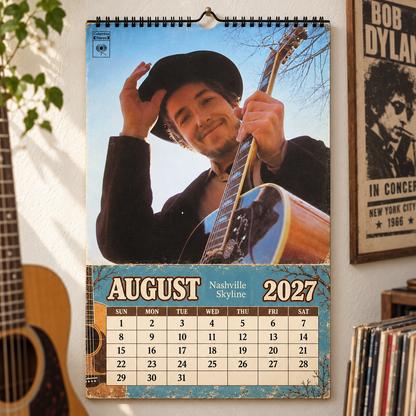 Bob Dylan 2027 Album Cover Calendar - Classic Art Wall Planner, Music Keepsake Fan Gift