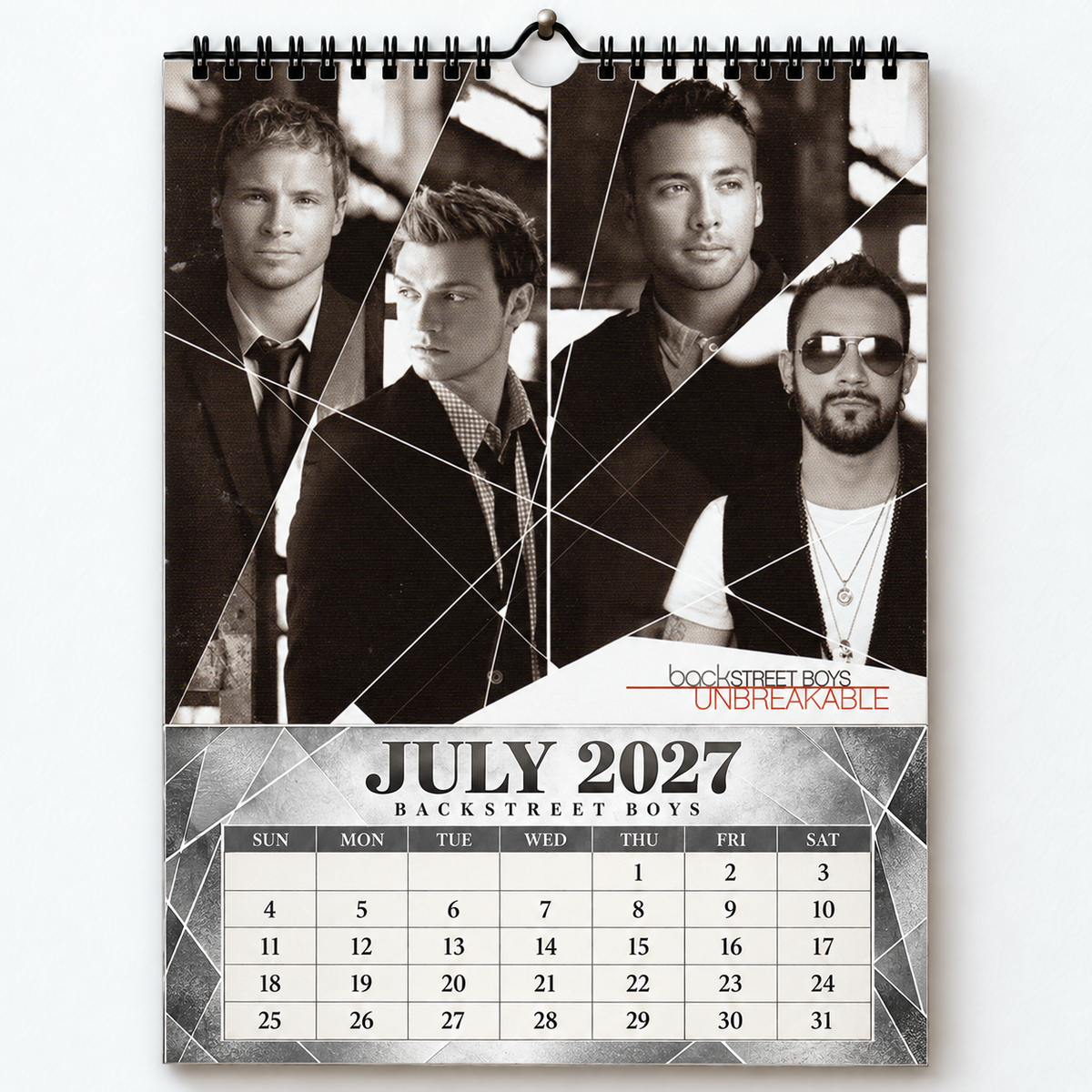 Backstreet Boys 2027 Album Covers Wall Calendar – A Year of I Want It That Way Memories, Vintage Boy Band Album Covers, 90s Pop Music Nostalgia,