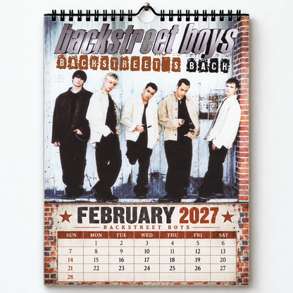 Backstreet Boys 2027 Album Covers Wall Calendar – A Year of I Want It That Way Memories, Vintage Boy Band Album Covers, 90s Pop Music Nostalgia,
