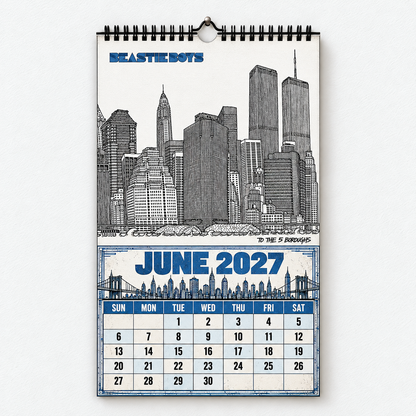 Beastie Boys 2027 Wall Calendar – Vintage Album Cover Collage, A Year of Intergalactic Memories, Retro Hip Hop Music Calendar