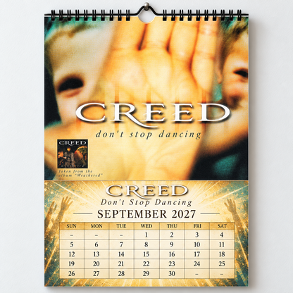 Creed 2027 Album Covers Calendar - 12 Month Hanging Wall Decor Featuring Human Clay, My Own Prison & Greatest Hits Art