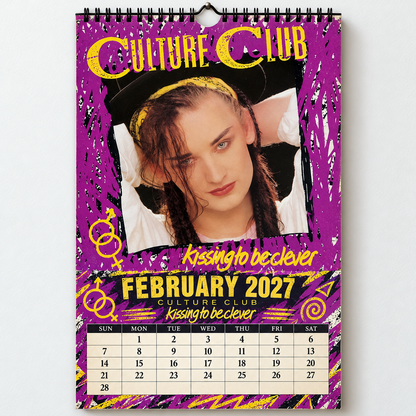 2027 Culture Club Album Cover Wall Calendar – Boy George 80s Pop Music Calendar, Retro New Wave Decor, Nostalgic Gift for Fans