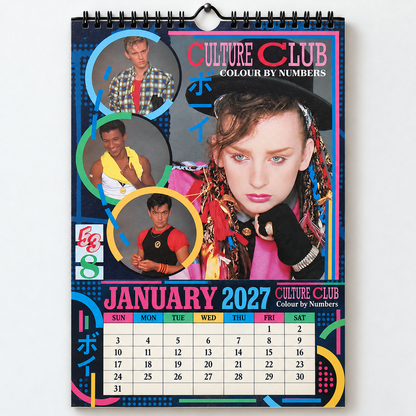 2027 Culture Club Album Cover Wall Calendar – Boy George 80s Pop Music Calendar, Retro New Wave Decor, Nostalgic Gift for Fans