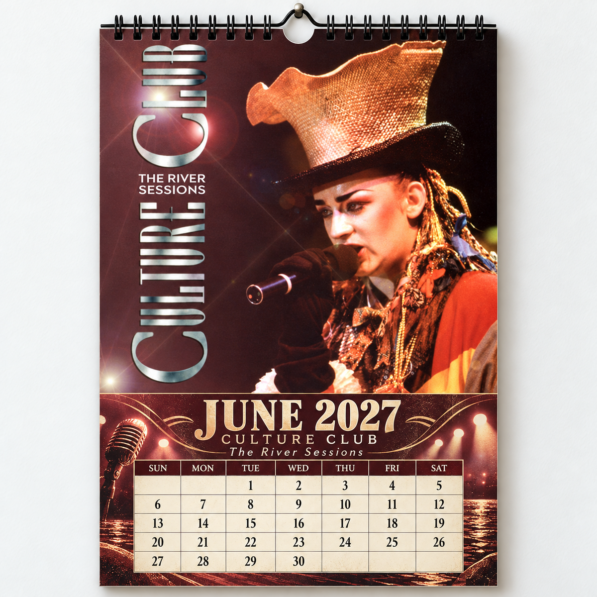 2027 Culture Club Album Cover Wall Calendar – Boy George 80s Pop Music Calendar, Retro New Wave Decor, Nostalgic Gift for Fans