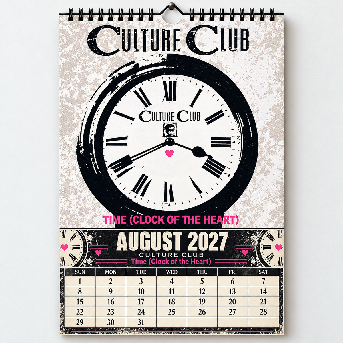 2027 Culture Club Album Cover Wall Calendar – Boy George 80s Pop Music Calendar, Retro New Wave Decor, Nostalgic Gift for Fans