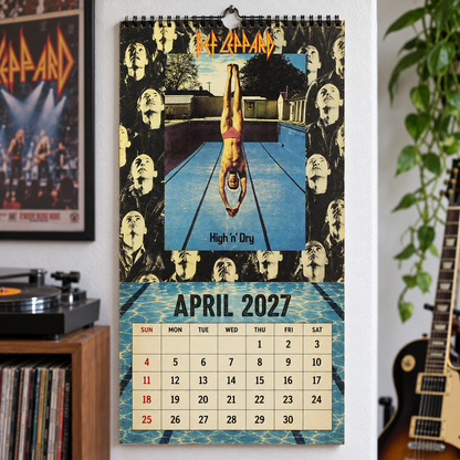 Def Leppard 2027 Wall Calendar - Album Cover Collage & Discography Art | Premium Hard Rock Fan Gift & Hanging Decor