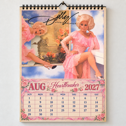 2027 Dolly Parton Album Covers Calendar – Country Music Wall Calendar, Vintage Dolly Parton Collage