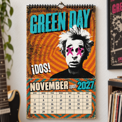 Green Day 2027 Wall Calendar - Album Cover Collage & Punk Rock Art | Premium Music Fan Gift & Hanging Decor